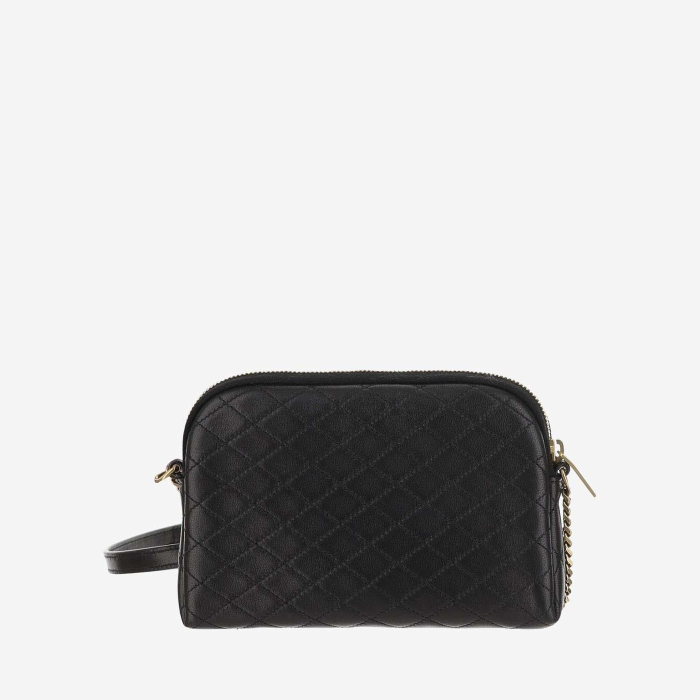 Saint Laurent Quilted Lambskin Leather Shoulder Bag — Black