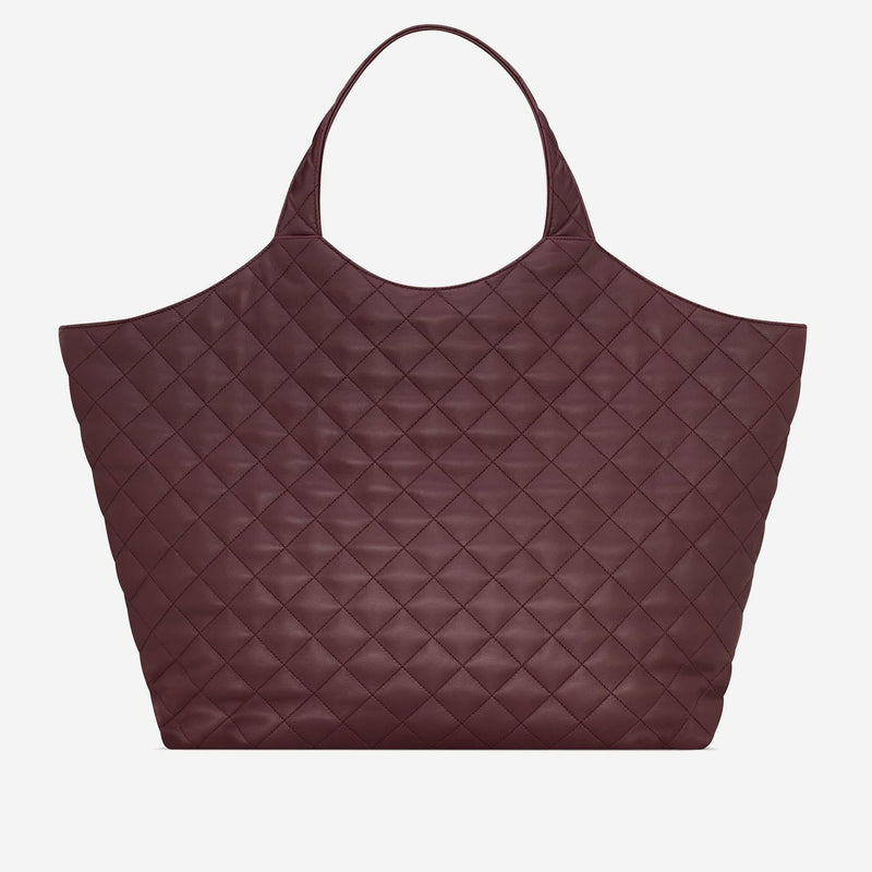 Saint Laurent Icare Shoulder Bag — Burgundy Leather