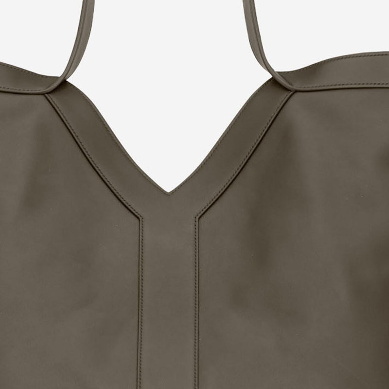 Saint Laurent Leather Shoulder Bag — Gray