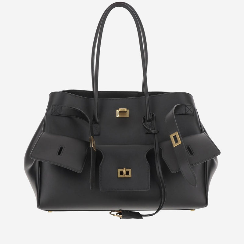 Balenciaga Bel Air Shoulder Bag — Black Calfskin