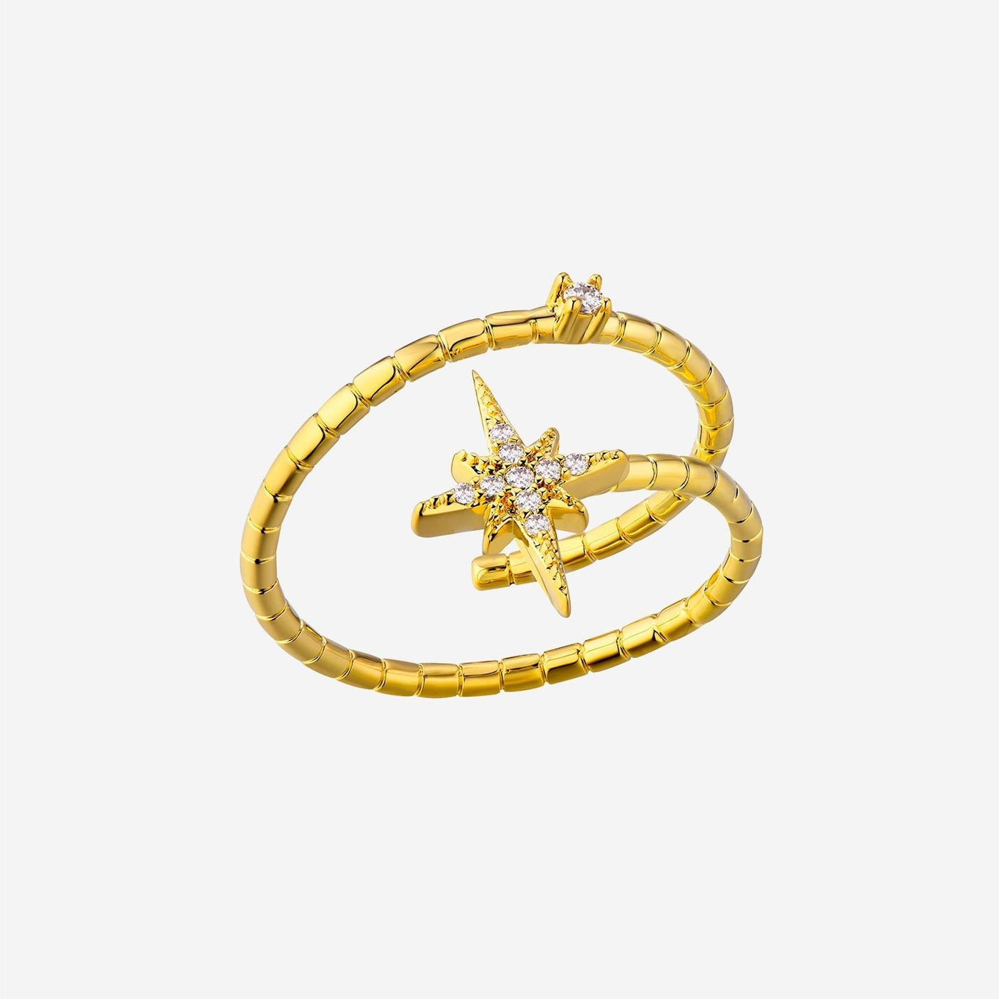 Mya Bay Crystal-Embellished Ring — Gold Brass Rings
