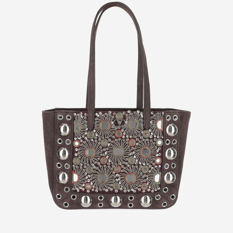 Valentino Garavani Shoulder Bag — Brown Viscose