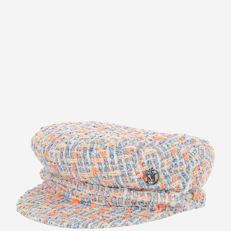 Maison Michel 2213053001 Flat Cap — Multicolor Cotton Caps