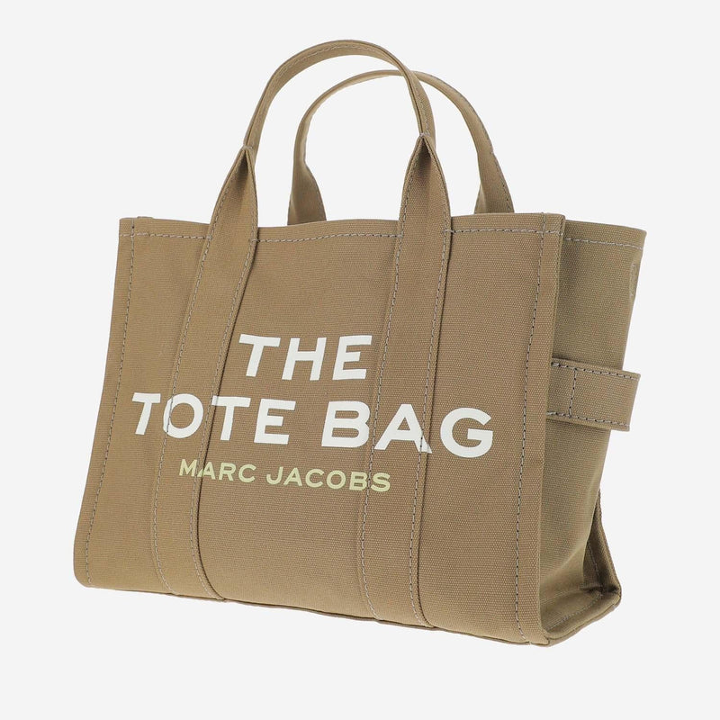 Marc Jacobs Logo-Embroidered Cotton Tote Bag — Beige