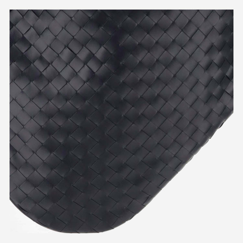 Bottega Veneta Virgule Shoulder Bag — Navy Calfskin