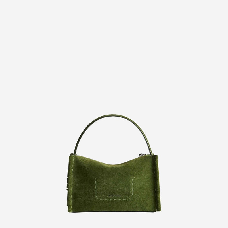 Jw Anderson Loafer Shoulder Bag — Green Suede