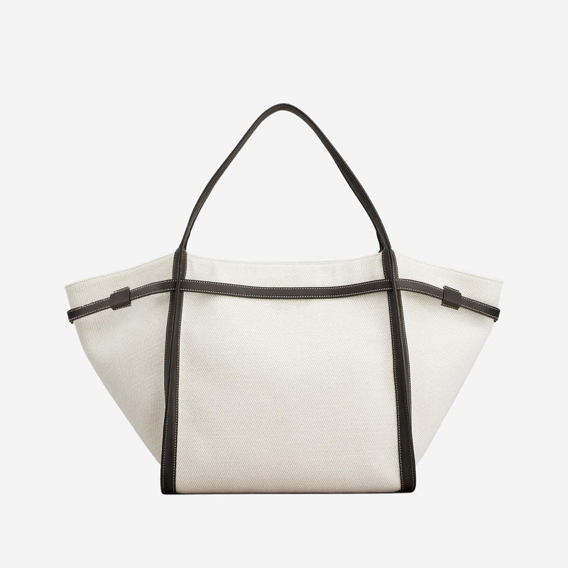 Tods Canvas And Leather Shoulder Bag — White
