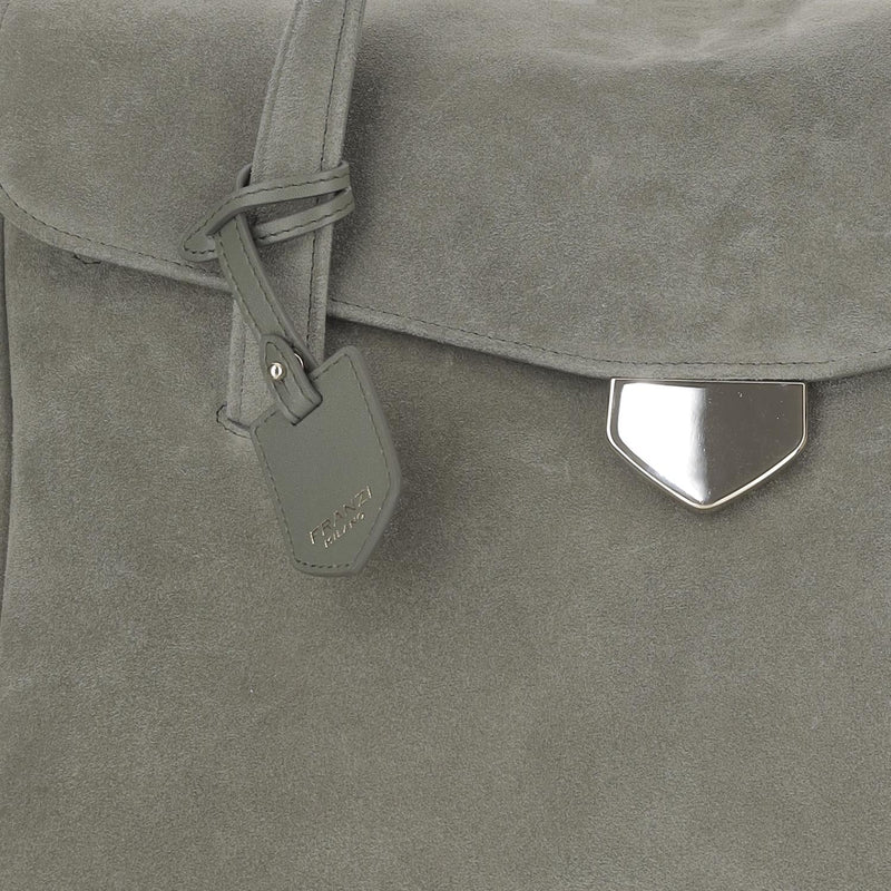 Franzi Milano Virginia Top Handle Bag — Green Calfskin Leather