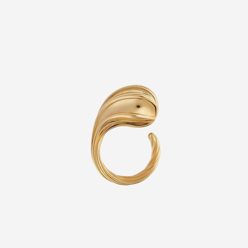 Bottega Veneta Drop Ring — Gold Rings