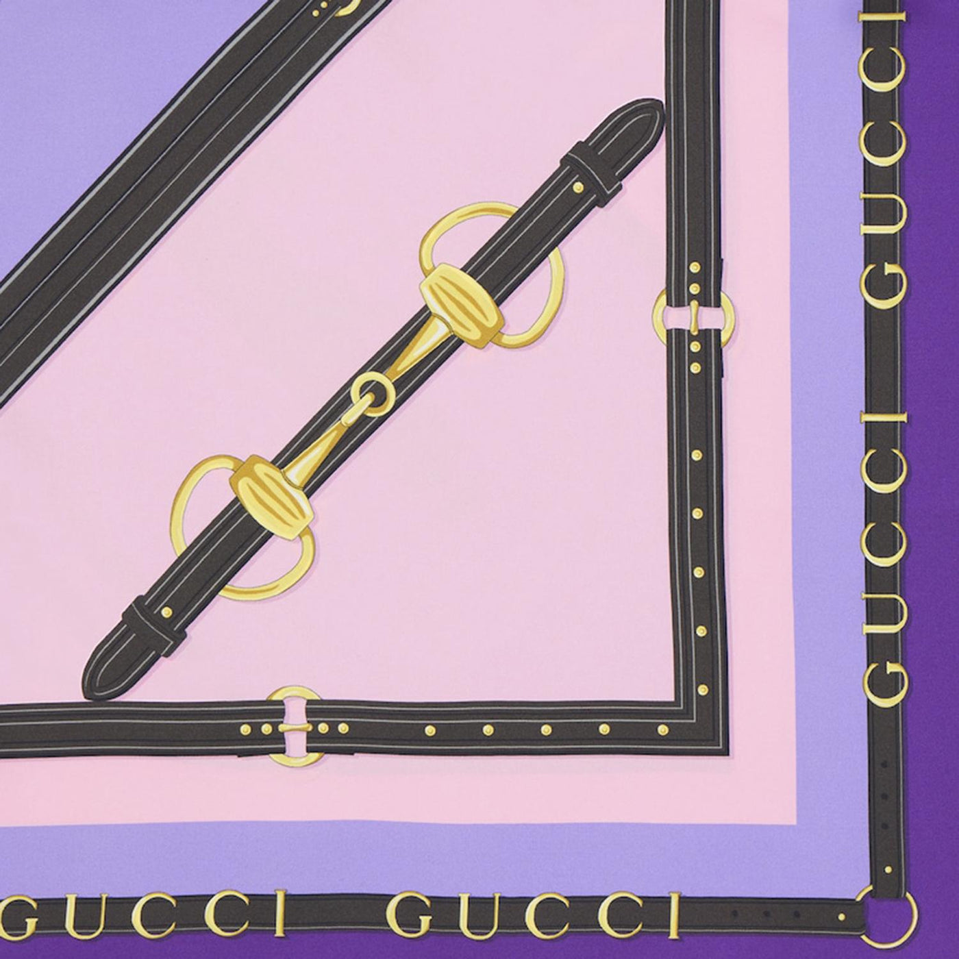 Gucci Equestrian-Print Silk Twill Scarf — Multicolor Fabric Scarfs
