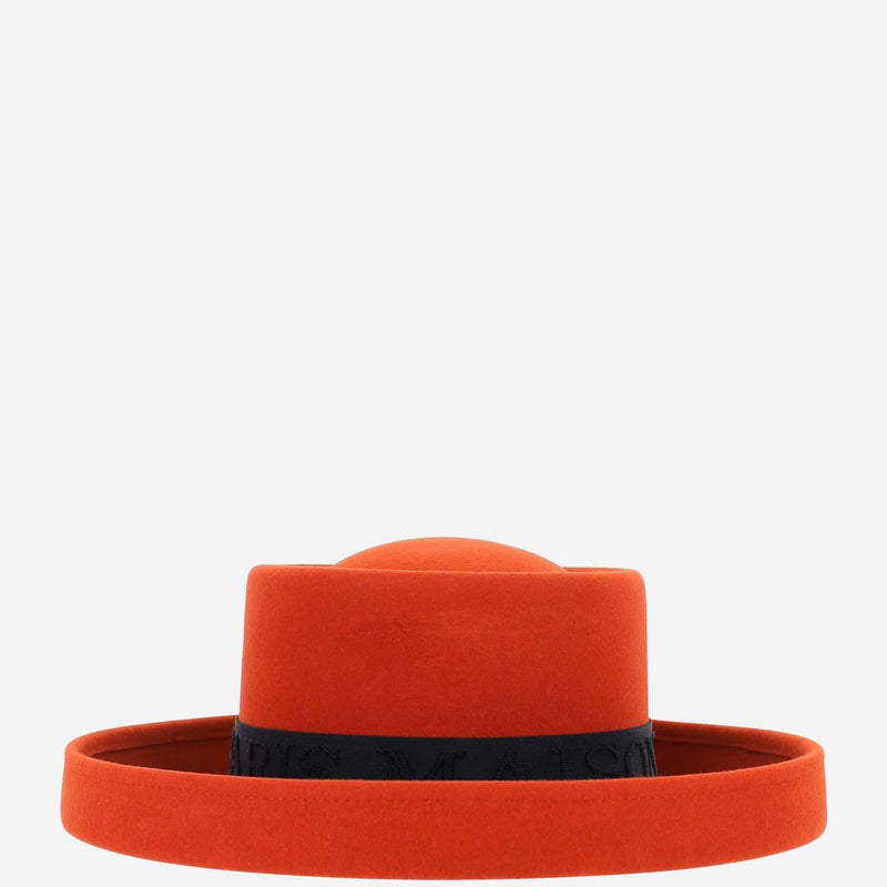 Maison Michel 1158002001 Fedora — Orange Rabbit Felt Fedoras