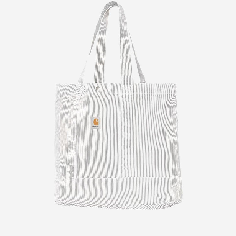 Carhartt Wip Striped Mercerised Cotton Tote Bag — Gray