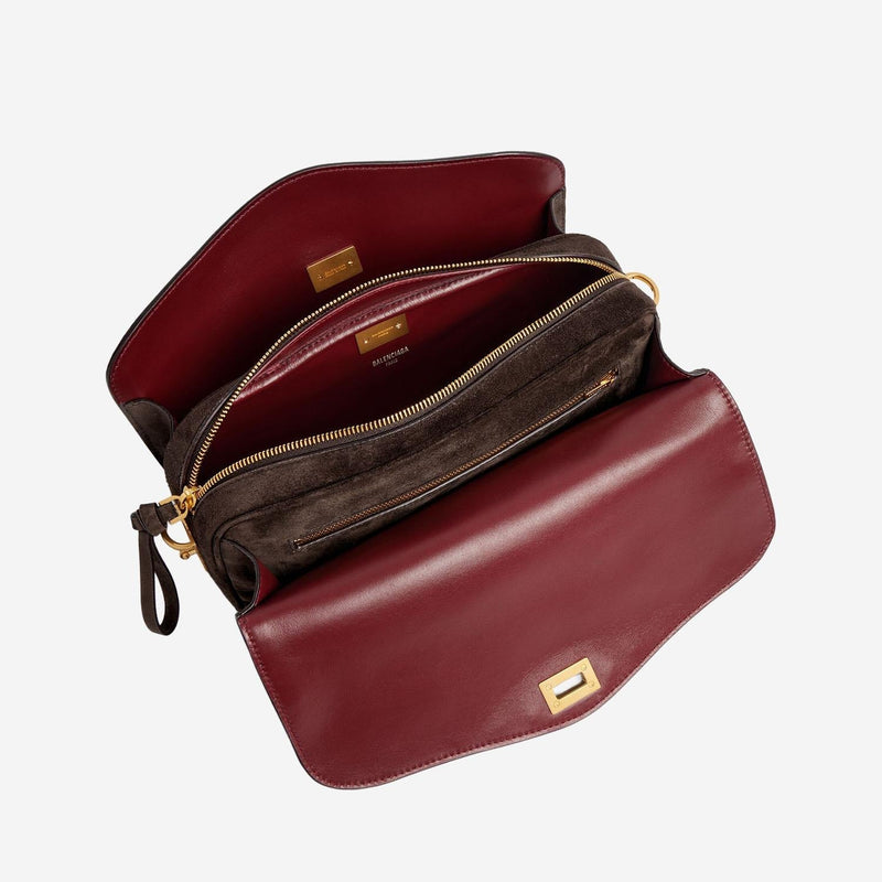 Balenciaga Suede Leather Shoulder Bag — Brown