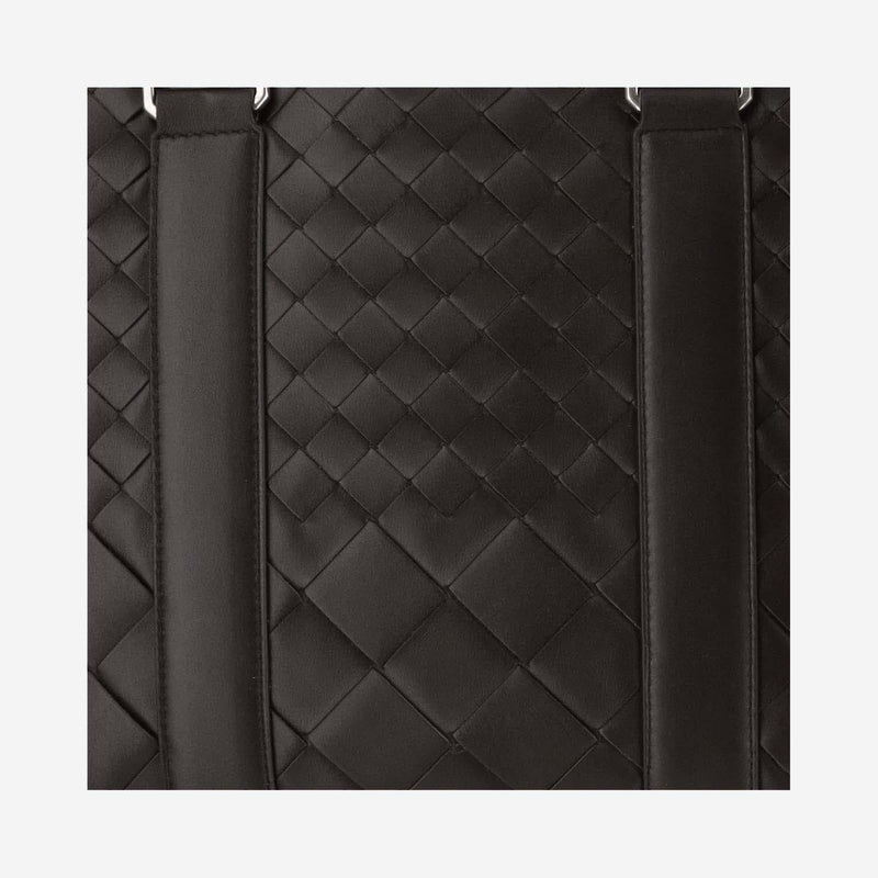 Bottega Veneta Top Handle Bag — Silver Calfskin