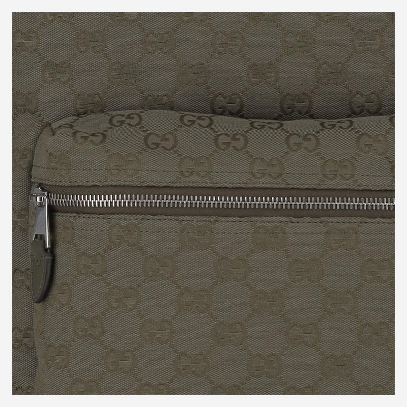 Gucci Gg-Monogram Cotton Backpack — Green
