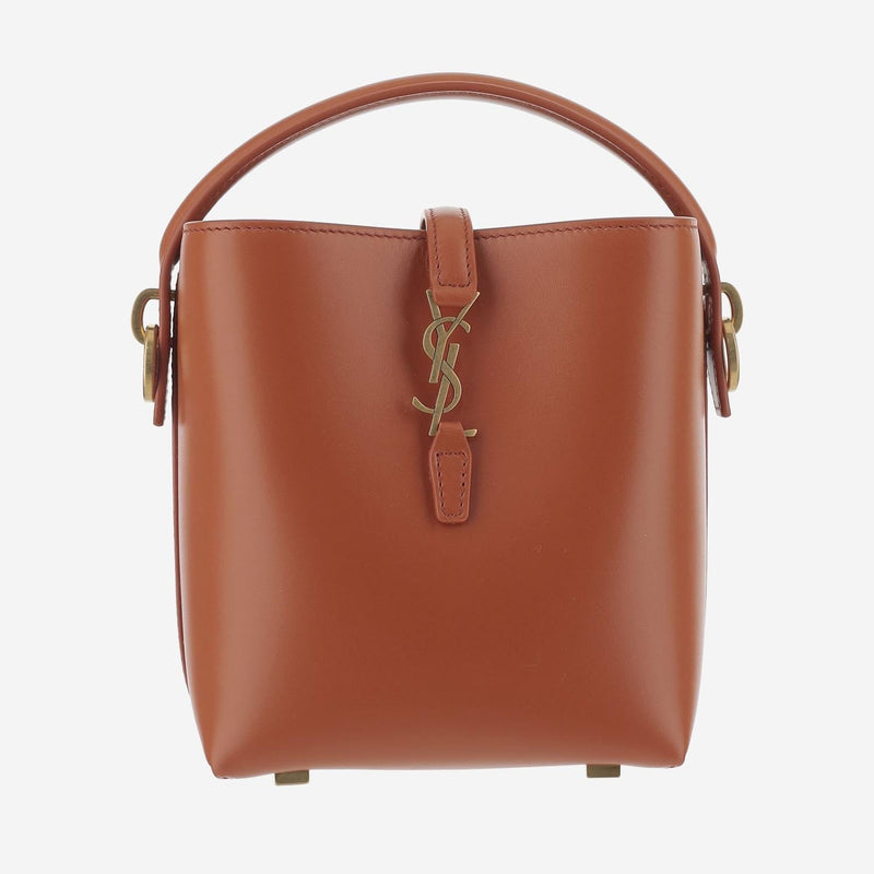 Saint Laurent Shoulder Bag — Orange Calfskin Leather