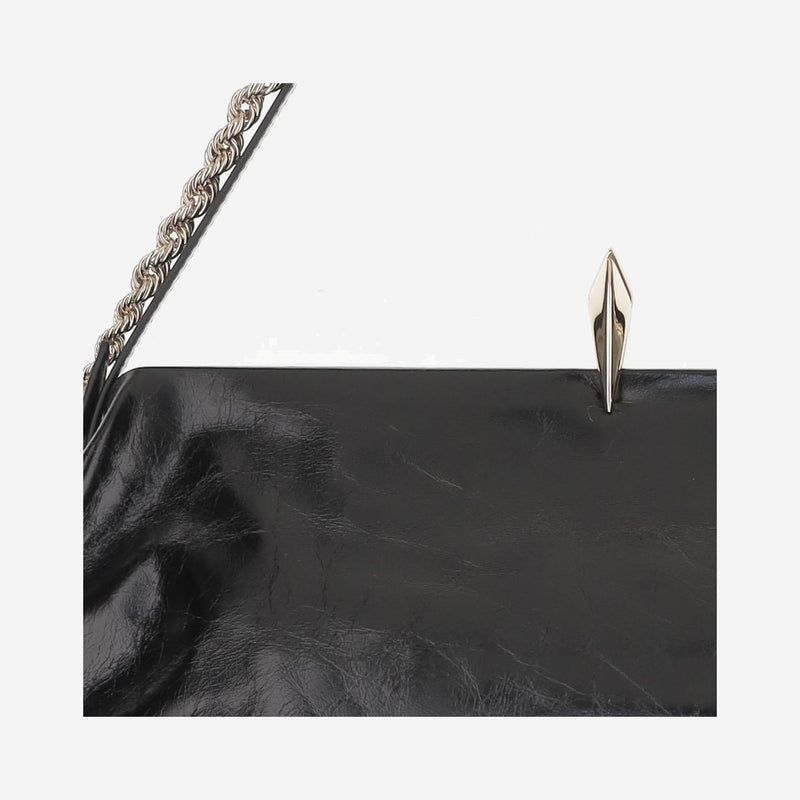 Benedetta Bruzziches Calfskin Leather Shoulder Bag — Black