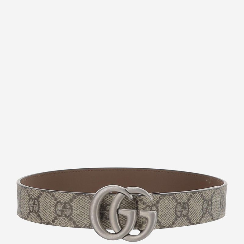 Gucci Gg Canvas Belt — Beige