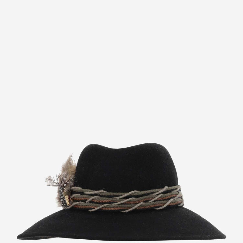 Alexia Alvarez De Toledo Backxl Wool With Rope Trim Winter Hat — Black