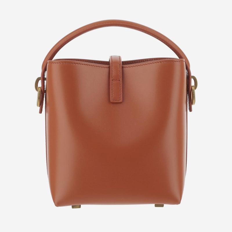 Saint Laurent Shoulder Bag — Orange Calfskin Leather