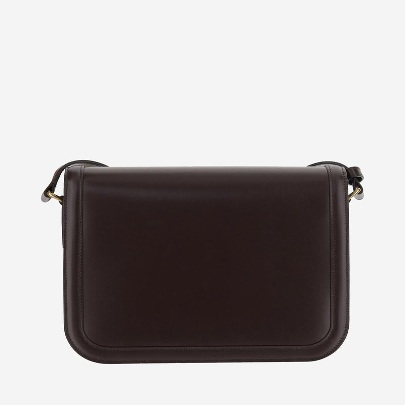 Valentino Garavani Vlogo Shoulder Bag — Brown Calfskin