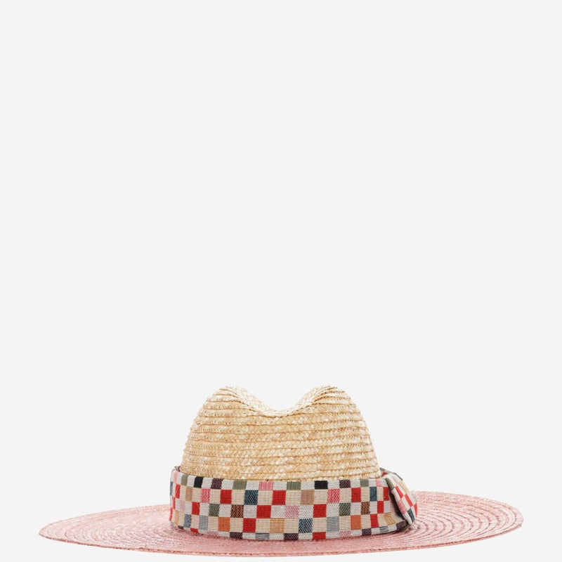 Alexia Alvarez De Toledo Sun Hat — Pink Raffia