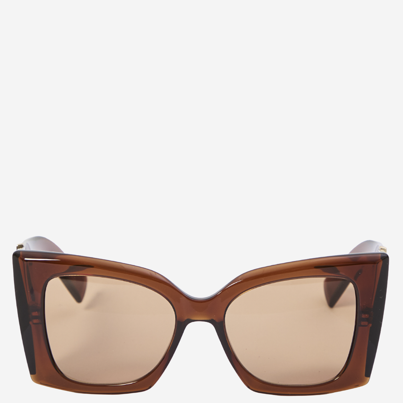 Saint Laurent 862888 Oversized Cat-Eye Acetate Sunglasses — Brown