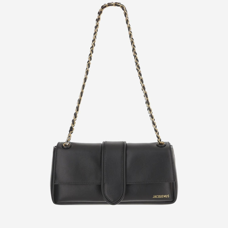 Jacquemus Nappa Leather Shoulder Bag — Black
