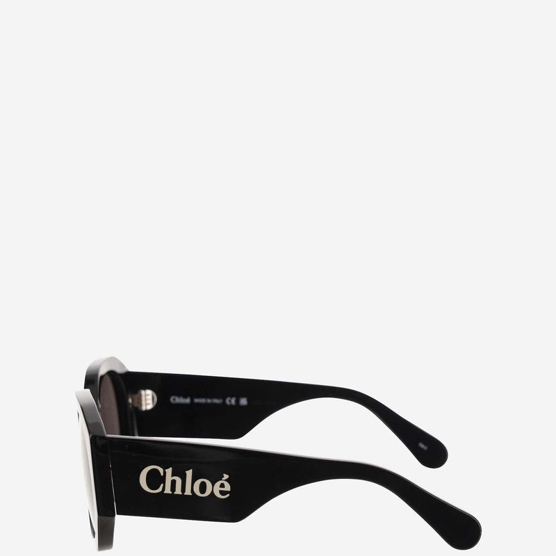 Chloé Ch0234s Logo Recycled Acetate Sunglasses — Black