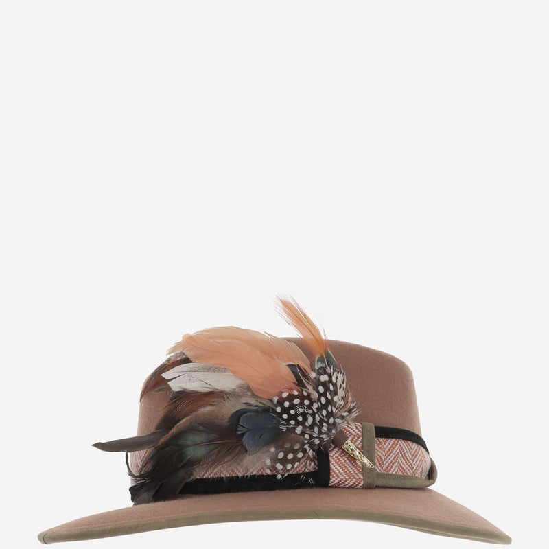 Alexia Alvarez De Toledo Terracotafedora Fedora — Beige Wool Fedoras