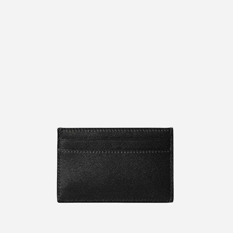 Gucci Leather Clamp Closure Card Case — Black Calfskin Wallets & Cardholders