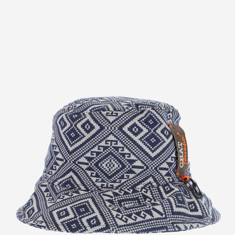 Chat Touché Oporto Bucket Hat — Navy Cotton