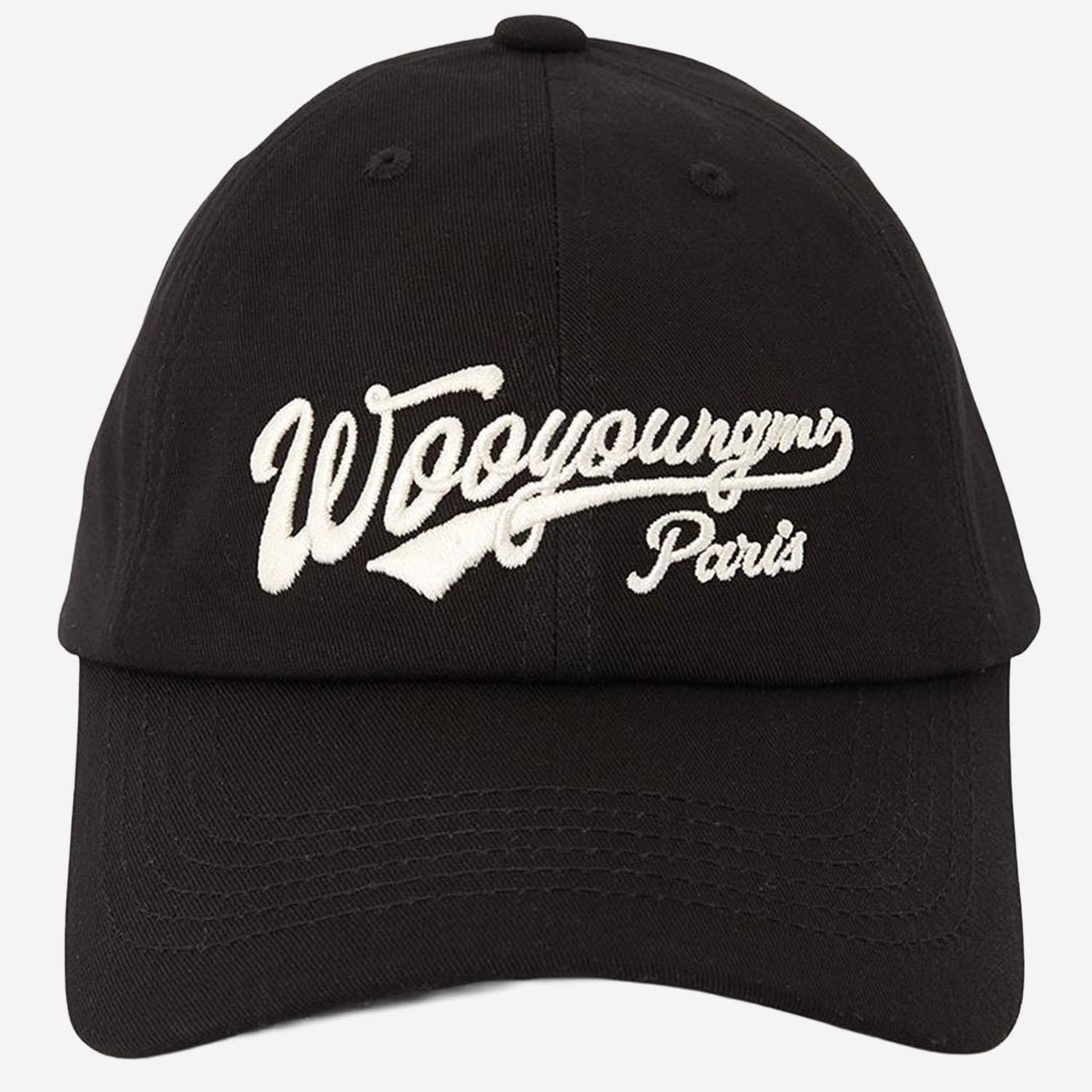 Wooyoungmi W261ca57 Logo-Embroidered Cotton Baseball Cap — Black Caps