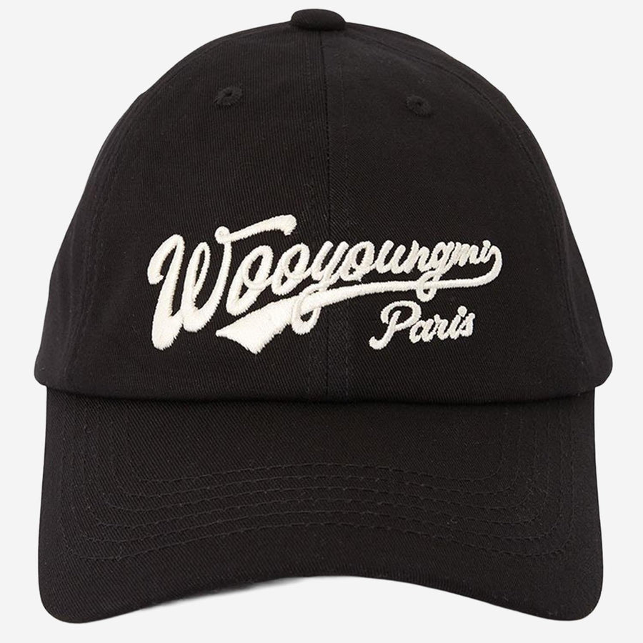 Wooyoungmi W261ca57 Logo-Embroidered Cotton Baseball Cap — Black Caps