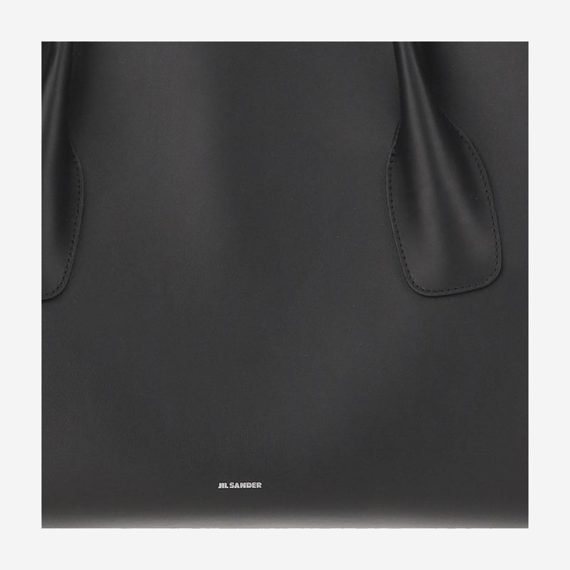 Jil Sander Leather Tote Bag — Black