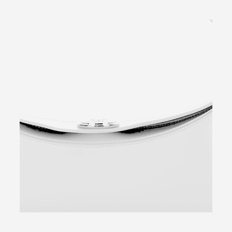 Jacquemus Oval Shoulder Bag — White Calfskin Leather