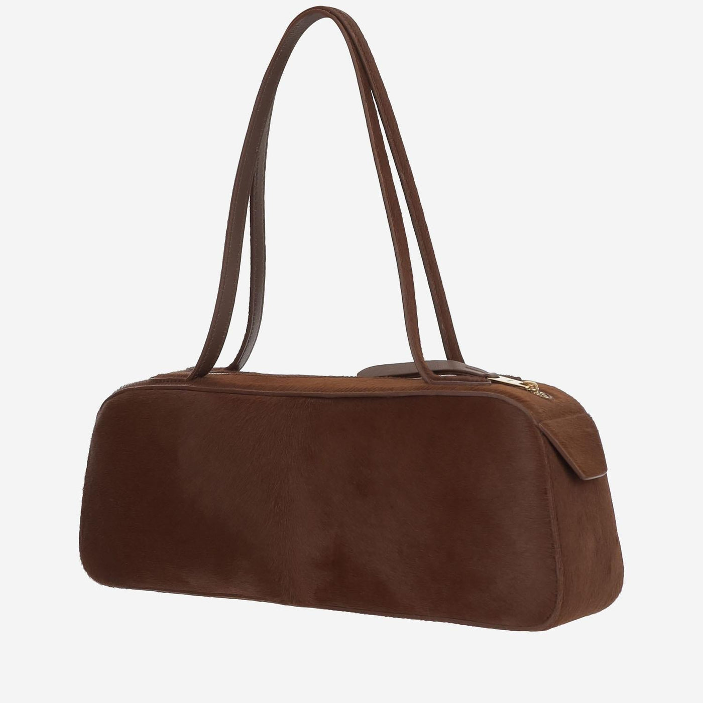 Khaite Simona Shoulder Bag — Brown Calfskin