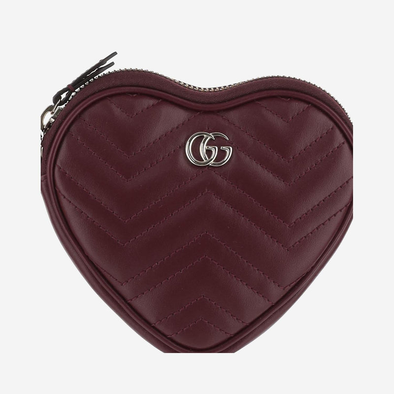 Gucci Gg Marmont Shoulder Bag — Burgundy Calf Skin