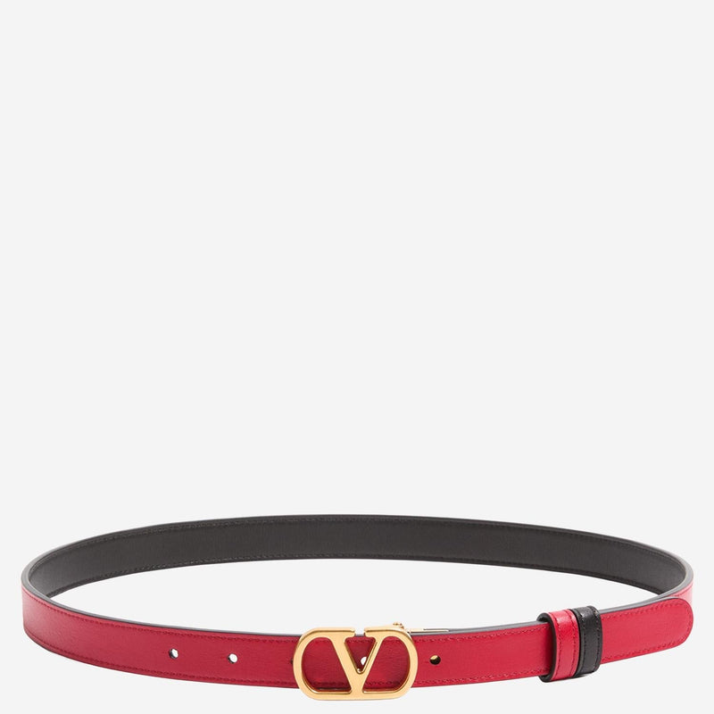 Valentino Garavani Reversible Calf Leather Belt — Black - Bos Taurus