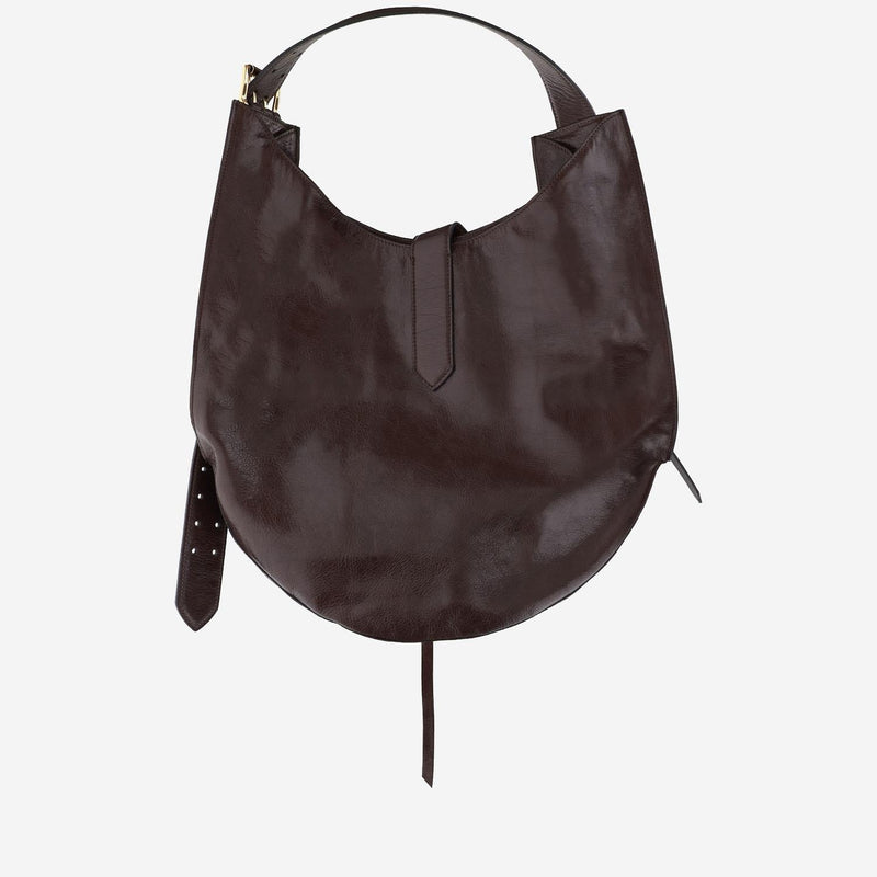 Radica Studio Hammered Leather Hobo Bag — Brown