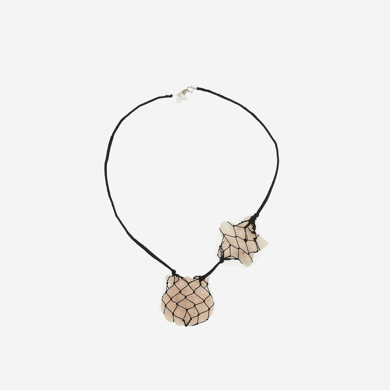 Niccolò Pasqualetti Alabaster Sculptural Necklace — Beige Necklaces