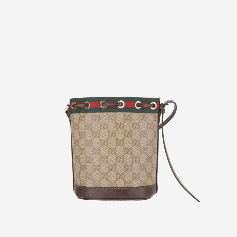 Gucci Gg Canvas Bucket Bag — Beige Cotton