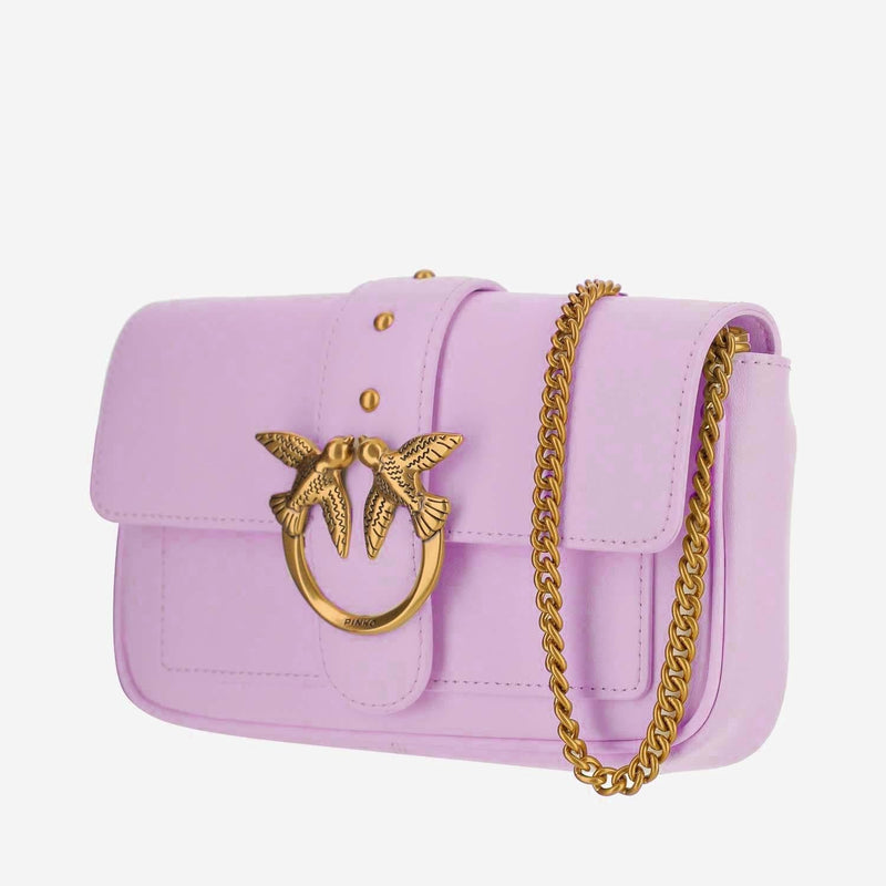 Pinko Shoulder Bag — Pink Leather