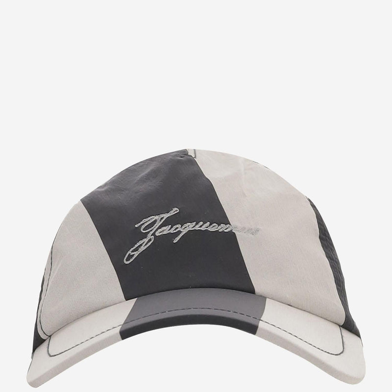 Jacquemus Acu00799aw00753 Striped Polyamide Baseball Cap — Multicolor Caps
