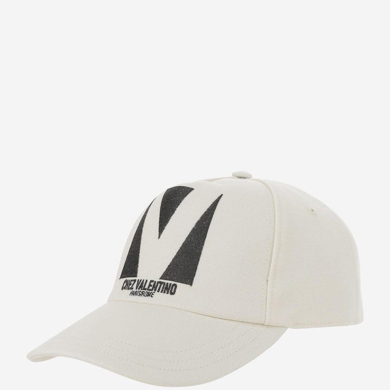 Valentino Garavani 6y2hda41wgj Baseball Cap — White Cotton Caps