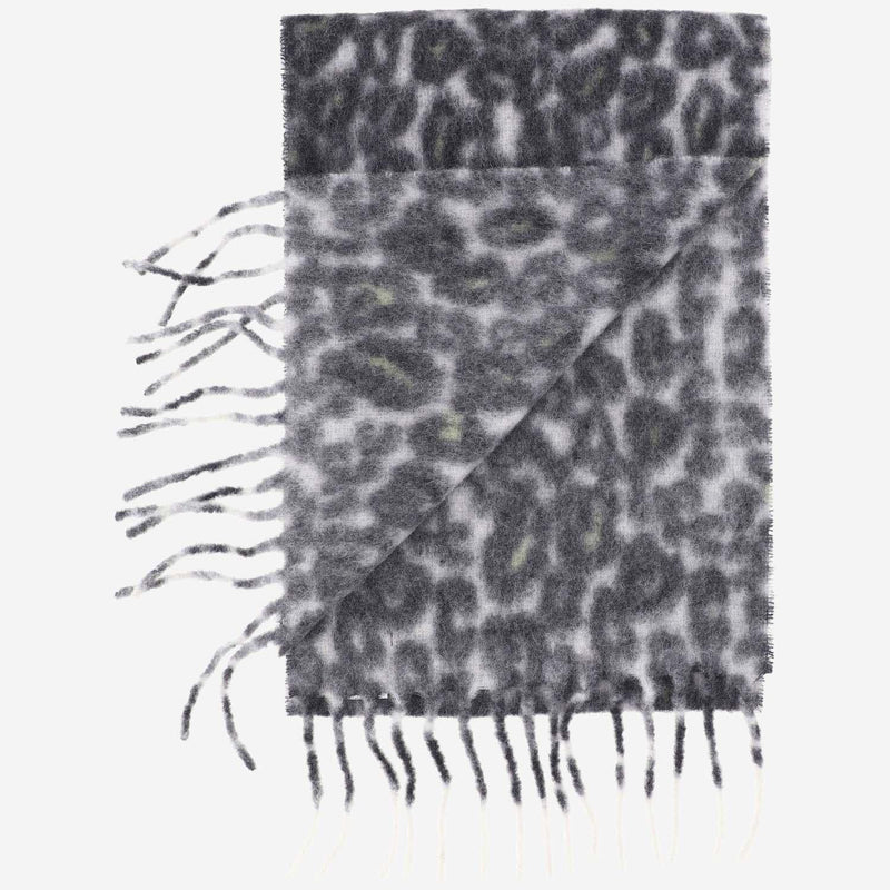 Faliero Sarti Alpaca Blend Spotted Scarf — Gray Scarfs