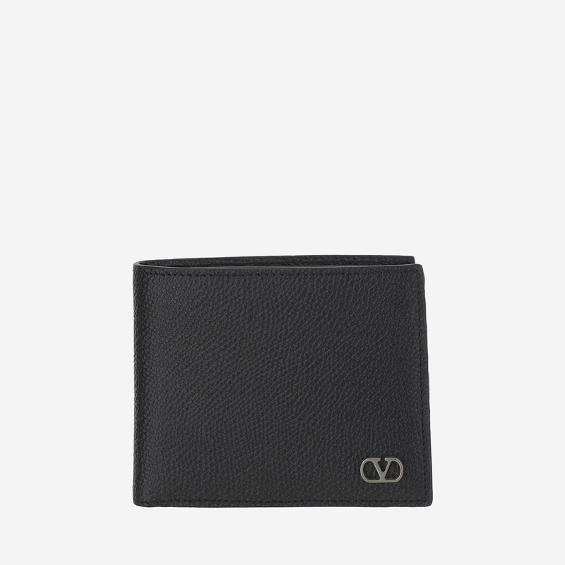 Valentino Garavani Vlogo Signature Leather Wallet — Black & Cardholders