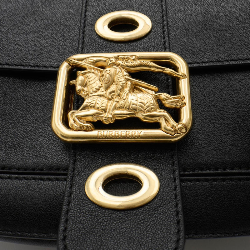 Burberry Shoulder Bag — Black Leather