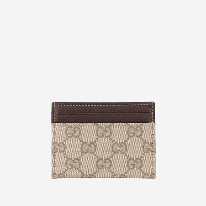 Gucci Gg Fabric Card Case — Beige Cotton Wallets & Cardholders