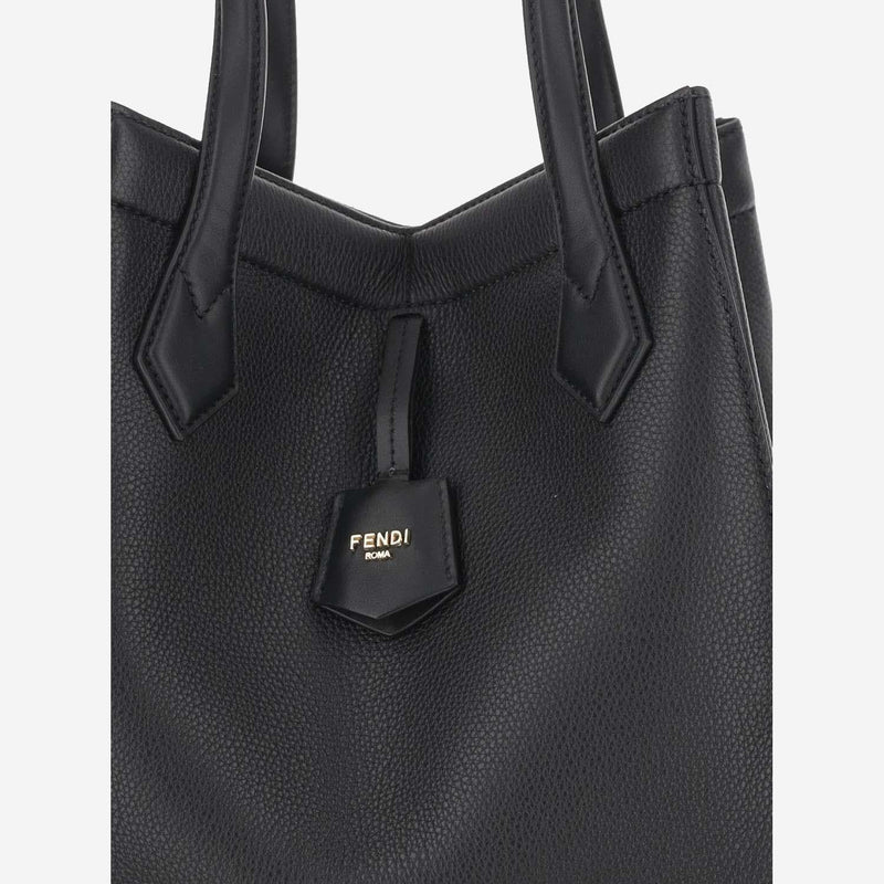 Fendi Origami Shoulder Bag — Black Leather